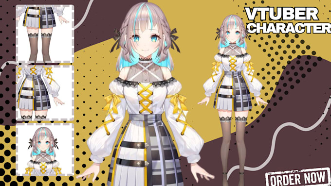 Bestseller - design and rig 2d vtuber model, fanart,3d vriod, 3d vtuber for live2d commission