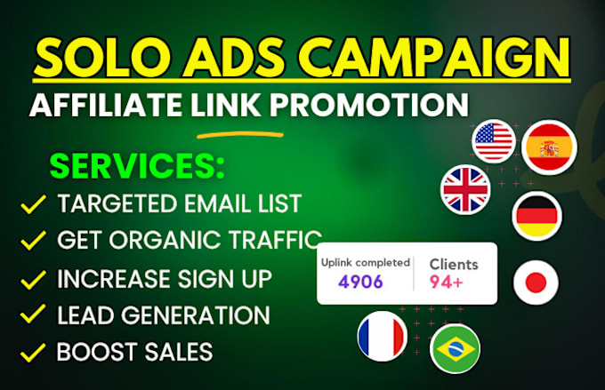 Gig Preview - Solo ads campaign, telegram airdrop referral link promotion mlm lead generation