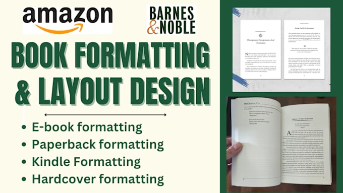 Gig Preview - Book format, layout design, typeset children book, kdp ebook format for amazon