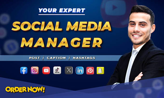 Gig Preview - Be your social media marketing manager and content creator