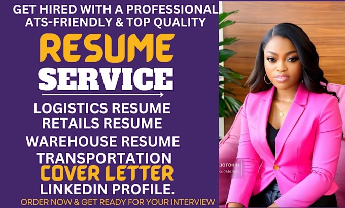 Gig Preview - Write logistic CV, retail, warehouse, procurement, aviation, truck driver resume