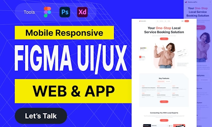 Gig Preview - Do figma design, figma landing page, website ui ux, website mockup, ui ux design