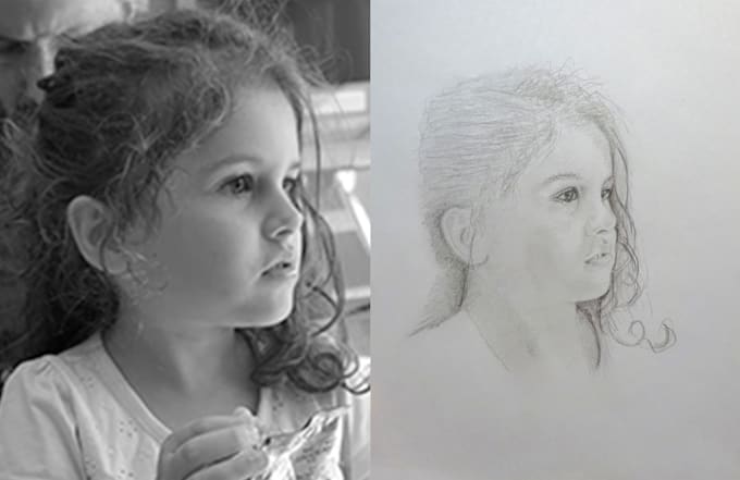 Gig Preview - Draw a realistic hand drawn pencil portrait from your photo