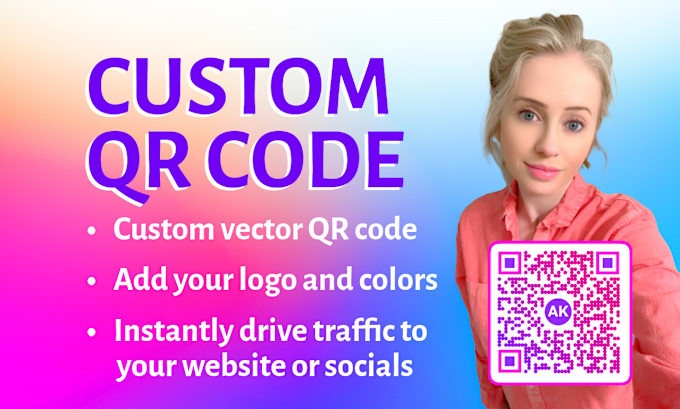 Gig Preview - Create a custom qr code with your logo inside