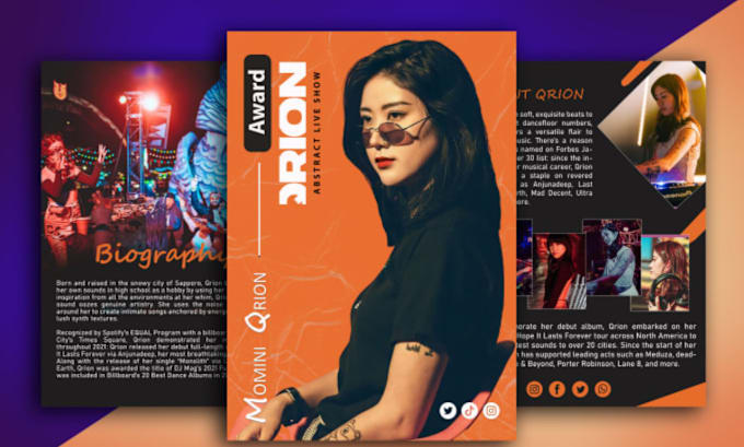 Gig Preview - Design brand kit, business flyers, media kit, press kit, epk, press release