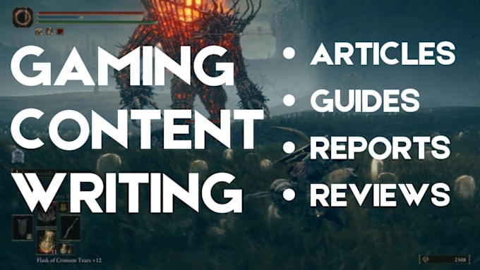 Gig Preview - Gameplay guides and content writing