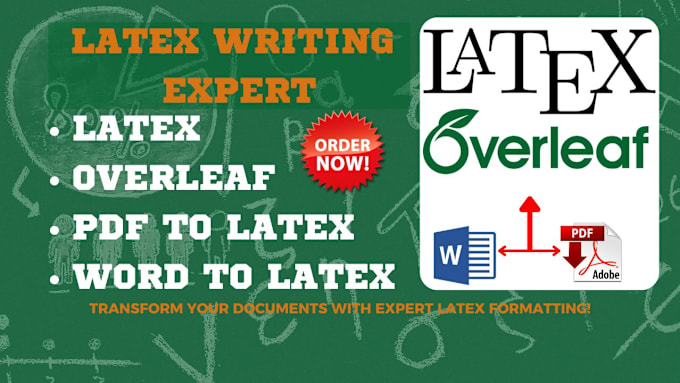 Gig Preview - Latex overleaf pdf to latex convert pdf mathematics word to latex  math latex