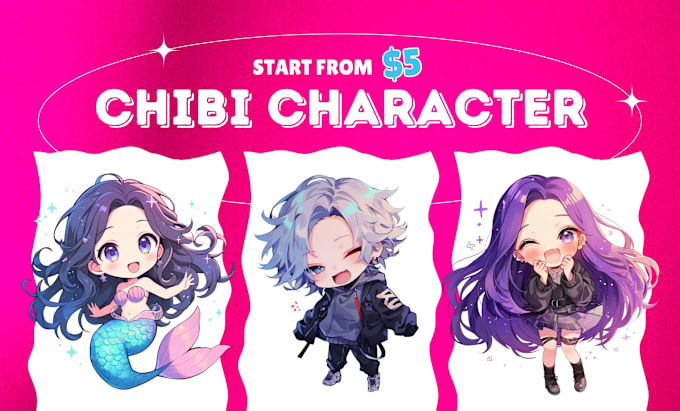 Gig Preview - Draw chibi cute character illustration for any purposes