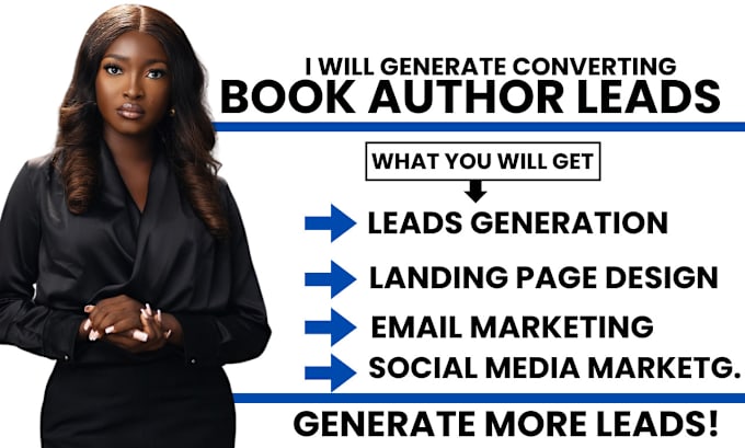 Gig Preview - Book author website ebook website book website author leads author website