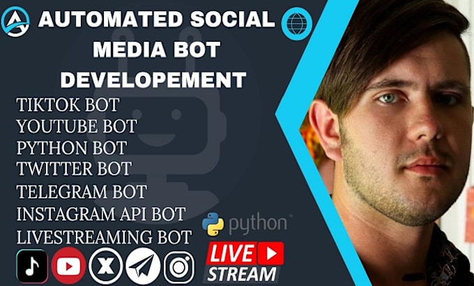 Gig Preview - Create tiktok bot, livestreaming bot, instagram api bot, telegram bot,python bot