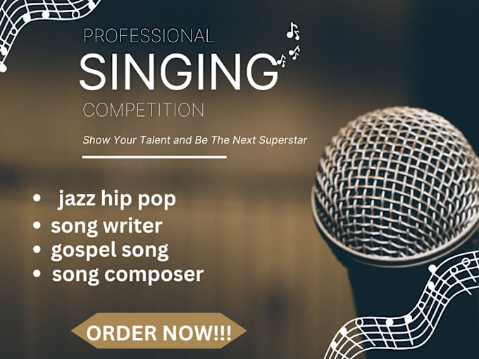 Gig Preview - Be your female songwriter, song composer, rnb jazz hiphop music producer, singer