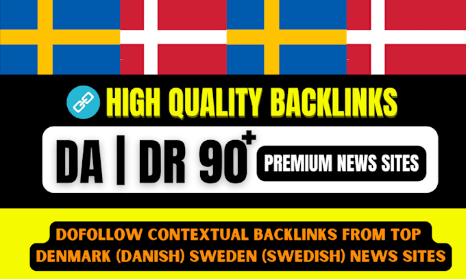 Gig Preview - Boost denmark sweden high quality danish swedish backlinks da90 links local seo