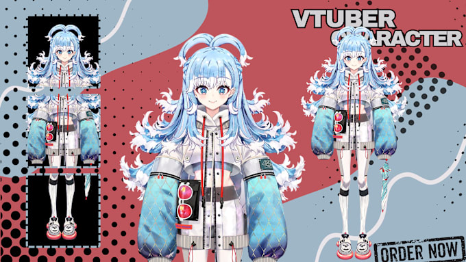 Gig Preview - Draw anime art, original chracter design, vtuber avatar, live2d model commission