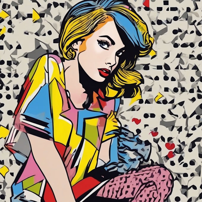 Gig Preview - Draw pop art portrait in roy lichtenstein style