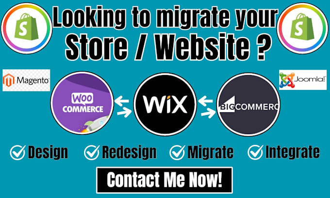 Gig Preview - Copy clone website transfer or migrate to magento to wix to wordpress to shopify