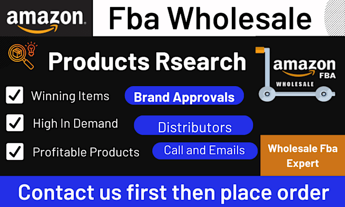 Gig Preview - Wholesale fba product research brand approvals wholesale supplier sourcing