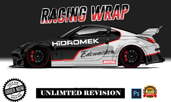 Gig Preview - Make amazing  racing car wrap, car wrap,itasha design livery car