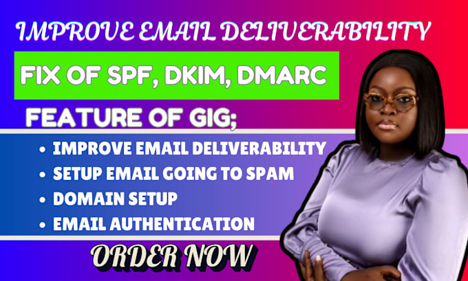 Gig Preview - Assist with setup dkim, spf, dmarc, improve email deliverability, fixing spam