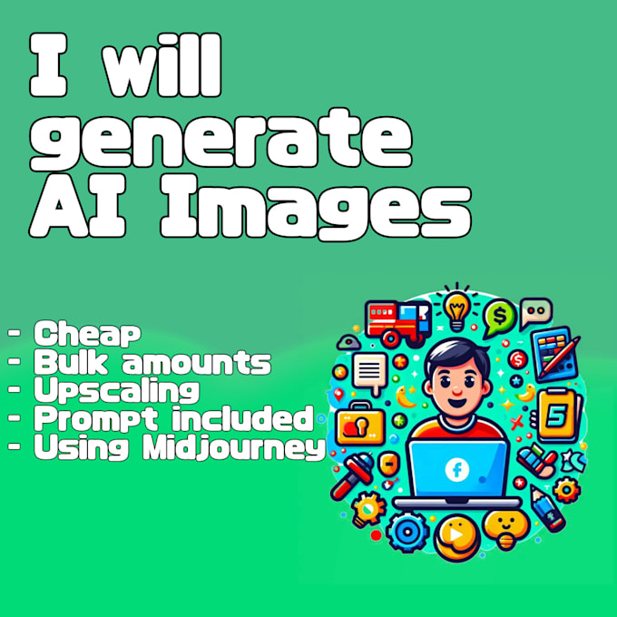 Gig Preview - Generate 30 pictures using ai