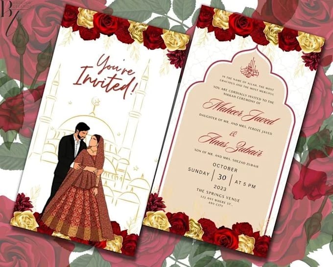 Gig Preview - Design elegant and custom invitation cards for all occasions