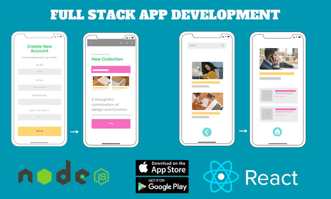 Gig Preview - Create a full stack app with react native and node js