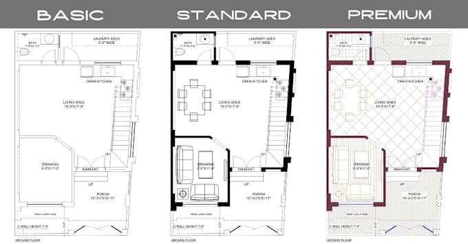 Gig Preview - 2d and 3d floor plan and layout fast and easy in autocad