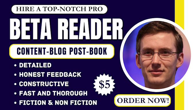 Gig Preview - Beta read course content, fiction nonfiction book, script, web content blog post