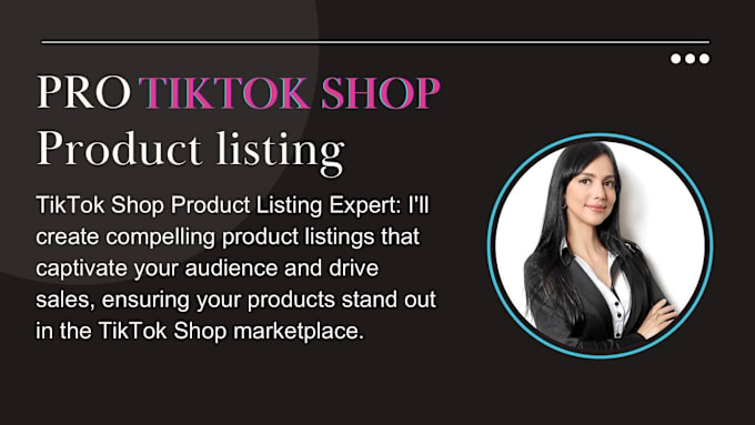 Gig Preview - List products for your tiktok shop