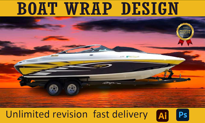 Gig Preview - Design stunning boat wrap and scandinavian fishing boat