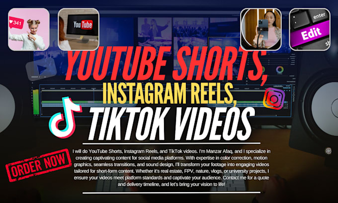 Gig Preview - Do youtube shorts, instagram reels, and tiktok videos