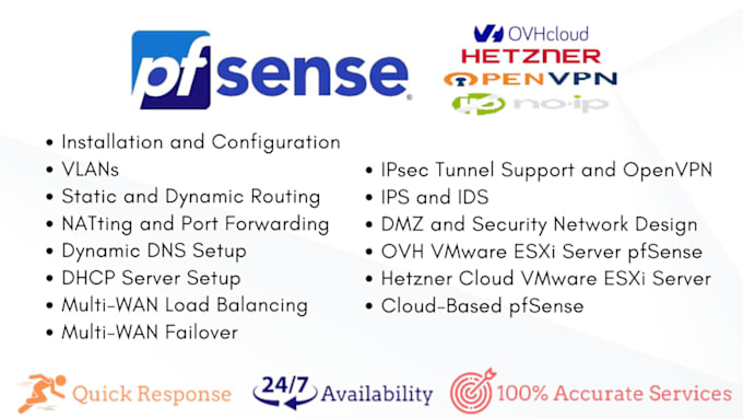 Gig Preview - Provide pfsense firewall support