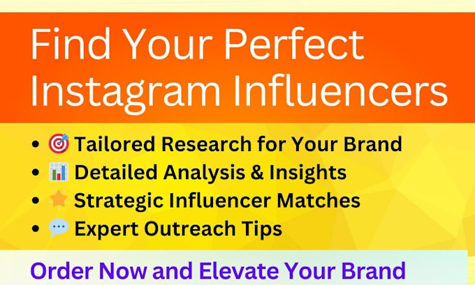 Gig Preview - Find your perfect instagram influencers boost your brand