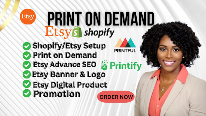 Gig Preview - Set up etsy shop digital products seo listing etsy etsy store setup banner logo