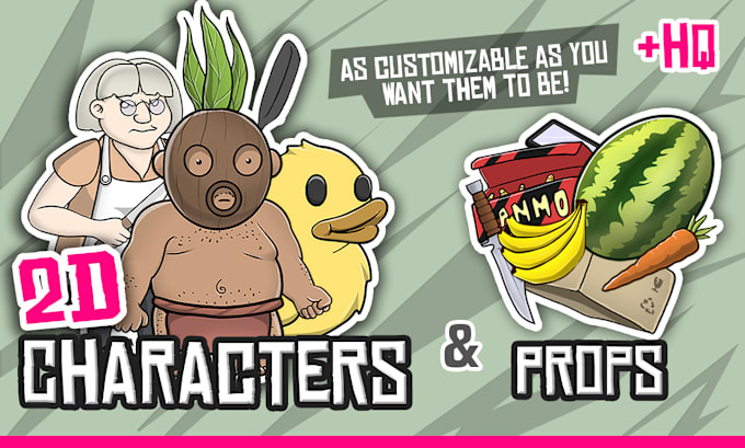 Gig Preview - Create professional 2d characters for games or animations