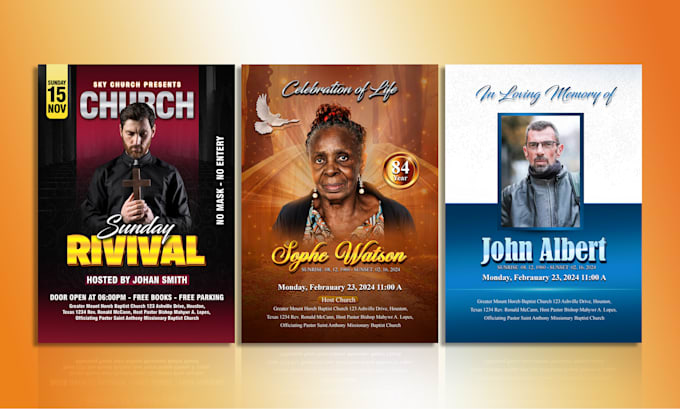 Gig Preview - Do event, church, party, funeral flyer or program 3hrs