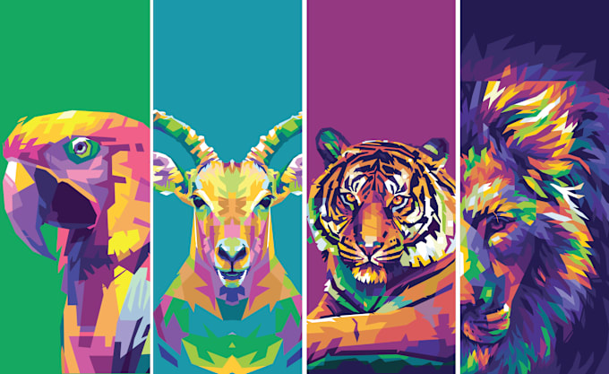 Gig Preview - Draw pop art of animal and your beloved pets