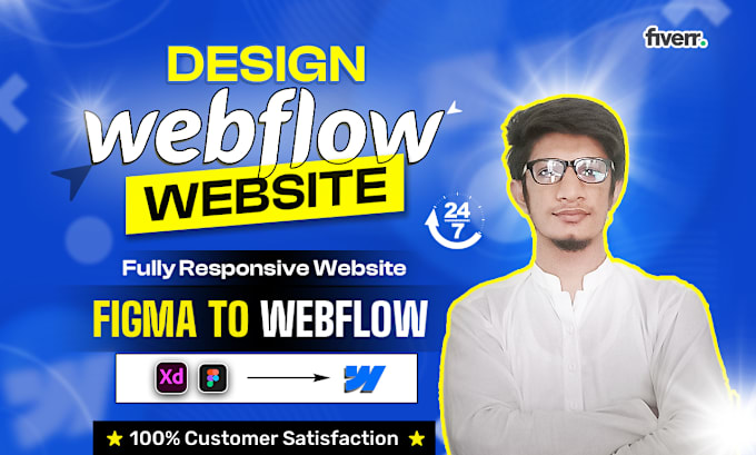 Gig Preview - Design resposive webflow websites and convert figma to webflow