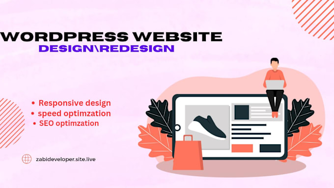 Gig Preview - Creat a profrssional wordpress website and web design