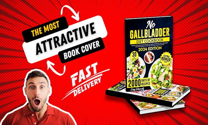 Gig Preview - Create a awesome cookbook cover, book design for KDP amazon,