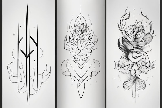 Gig Preview - Design artistic line art, minimalist tattoo art