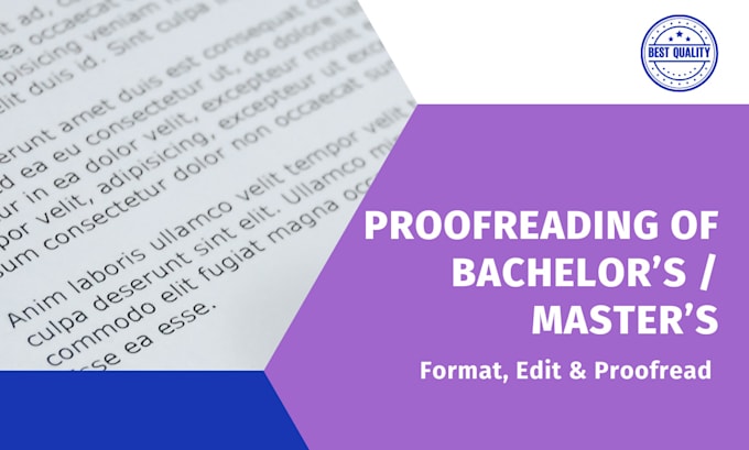 Gig Preview - Edit, proofread and formatting of your bachelor or master thesis