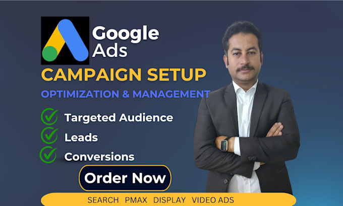 Gig Preview - Setup google ads adwords, pmax, display and ppc search ads