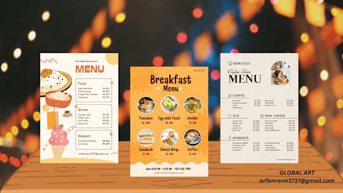 Gig Preview - Design food menu food flyer 3d food animation food logo