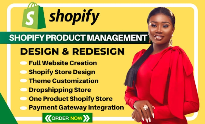 Gig Preview - Do shopify product upload shopify product listing shopify website redesign