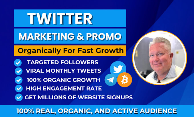 Gig Preview - Do organic growth, twitter x crypto promotion, and x marketing for fast growth