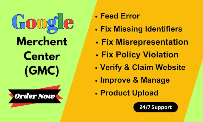 Gig Preview - Fix google merchant center suspension, fix misrepresentation issues shopping ads