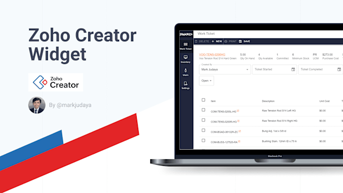 Gig Preview - Create a custom zoho creator widget with reactjs