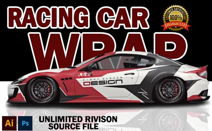 Gig Preview - Do racing car design, van wrap, vehicle wrap, car wrap and car wrap