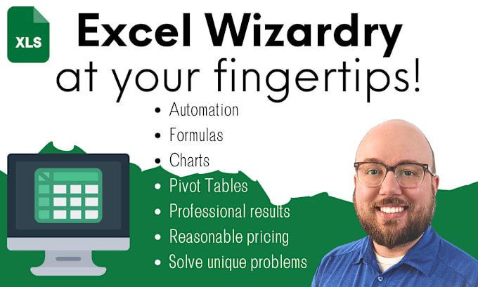 Gig Preview - Design your excel project using formulas, macros, or forms