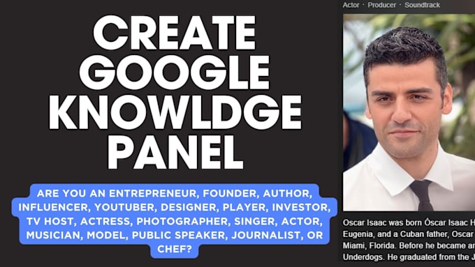 Gig Preview - Create verified google panel knowledge panel knowledge graph